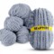 8 Rolls Chunky Chenille Yarn for Crocheting - Jumbo 7 Weight (27 yds, 8 oz Each Skein), Bulky Thick Crochet Knit Blanket Chunky Yarn for Hand Knitting